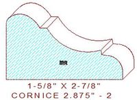 Cornice 2-7/8" - 2 Cornice 2-7/8" - 2