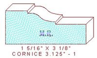 Cornice 3-1/8" - 1 Cornice 3-1/8" - 1