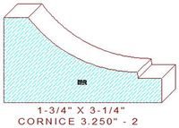 Cornice 3-1/4" - 2 Cornice 3-1/4" - 2