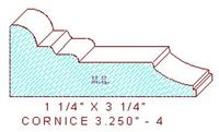 Cornice 3-1/4" - 4 Cornice 3-1/4" - 4