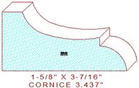 Cornice 3-7/16" Cornice 3-7/16"