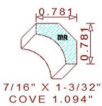Cove 1-3/32" Cove 1-3/32"