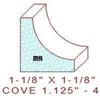Cove 1-1/8" - 4 Cove 1-1/8" - 4