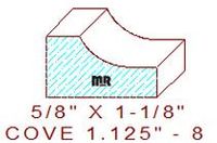 Cove 1-1/8" - 8 Cove 1-1/8" - 8