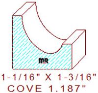 Cove 1-3/16" Cove 1-3/16"
