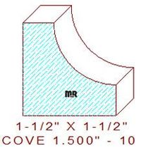 Cove 1-1/2" - 10 Cove 1-1/2" - 10