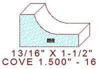 Cove 1-1/2" - 16 Cove 1-1/2" - 16