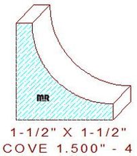 Cove 1-1/2" - 4 Cove 1-1/2" - 4