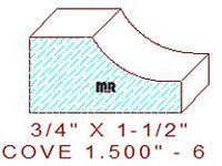 Cove 1-1/2" - 6 Cove 1-1/2" - 6