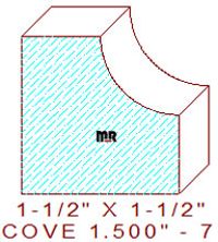 Cove 1-1/2" - 7 Cove 1-1/2" - 7