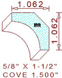 Cove 1-1/2" Cove 1-1/2"
