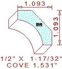 Cove 1-17/32" Cove 1-17/32"