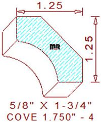 Cove Moulding 1-3/4" - 4