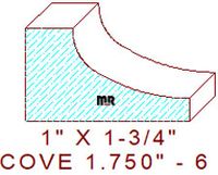 Cove Moulding 1-3/4" - 6 Cove Moulding 1-3/4" - 6