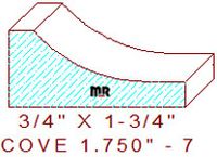 Cove Moulding 1-3/4" - 7 Cove Moulding 1-3/4" - 7