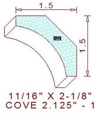 Cove Mould 2-1/8" - 1 Cove Mould 2-1/8" - 1