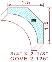 Cove Moulding 2-1/8" Cove Moulding 2-1/8"
