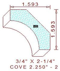 Cove 2-1/4" - 2 Cove 2-1/4" - 2