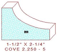Cove 2-1/4" - 5 Cove 2-1/4" - 5