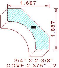 Cove Moulding 2-3/8" - 2