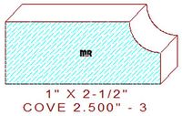 Cove Moulding 2-1/2" - 3 Cove Moulding 2-1/2" - 3