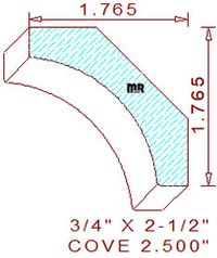 Cove Moulding 2-1/2" Cove Moulding 2-1/2"