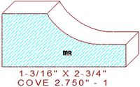Cove Moulding 2-3/4" - 1 Cove Moulding 2-3/4" - 1