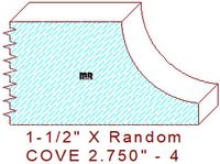 Cove Moulding 2-3/4" - 4 Cove Moulding 2-3/4" - 4