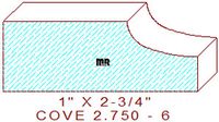Cove Moulding 2-3/4" - 6 Cove Moulding 2-3/4" - 6