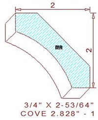 Cove Moulding 2-53/64" - 1 Cove Moulding 2-53/64" - 1