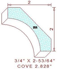 Cove Moulding 2-53/64" Cove Moulding 2-53/64"