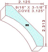 Cove Moulding 3-1/8" Cove Moulding 3-1/8"
