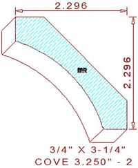 Cove 3-1/4" - 2 Cove 3-1/4" - 2