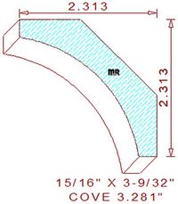 Cove 2-9/32" Cove 2-9/32"