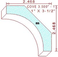 Cove Moulding 3-1/2" - 1 Cove Moulding 3-1/2" - 1