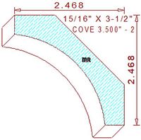 Cove Moulding 3-1/2" - 2 Cove Moulding 3-1/2" - 2