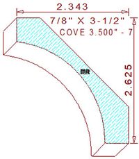 Cove Moulding 3-1/2" - 7