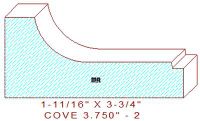 Cove Moulding 3-3/4" - 2 Cove Moulding 3-3/4" - 2