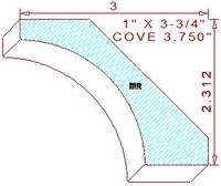 Cove Moulding 3-3/4" Cove Moulding 3-3/4"