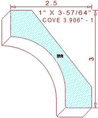 Cove Moulding 3-29/32" - 1 Cove Moulding 3-29/32" - 1