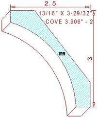 Cove Moulding 3-29/32" - 2 Cove Moulding 3-29/32" - 2