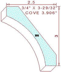 Cove Moulding 3-29/32" Cove Moulding 3-29/32"