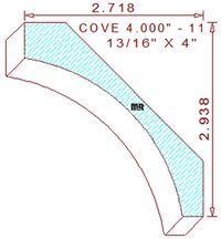 Cove Moulding 4" - 11 Cove Moulding 4" - 11