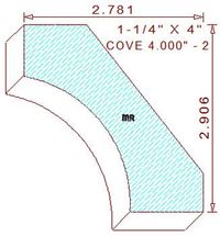 Cove Moulding 4" - 2 Cove Moulding 4" - 2