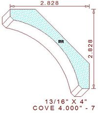 Cove Moulding 4" - 7 Cove Moulding 4" - 7