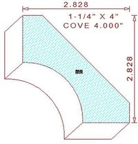 Cove Moulding 4" Cove Moulding 4"