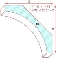 Cove Mould 4-1/4" - 2 Cove Mould 4-1/4" - 2