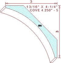 Cove Mould 4-1/4" - 5 Cove Mould 4-1/4" - 5