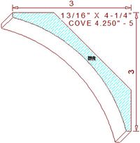 Cove Mould 4-1/4" - 5