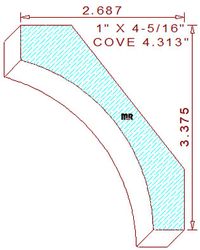 Cove Moulding 4-5/16" Cove Moulding 4-5/16"